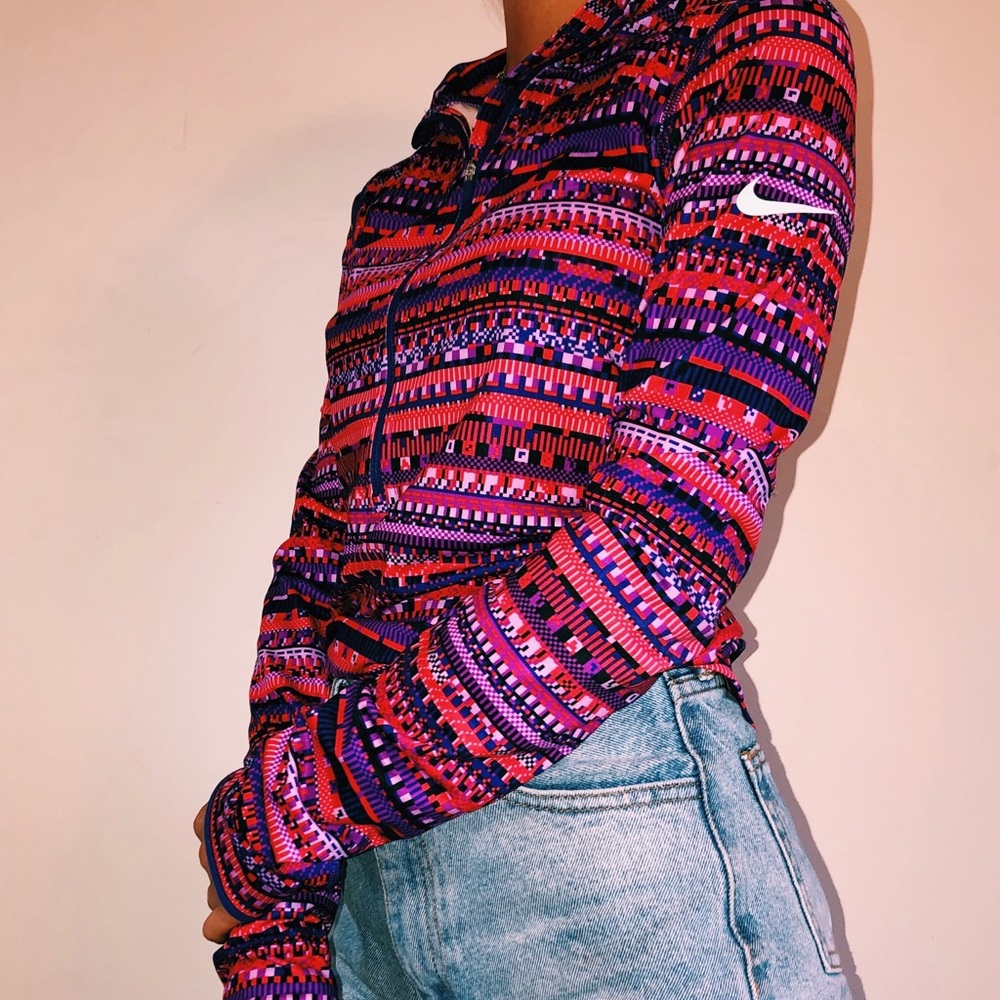 Nike Patterned 3/4 Zip Up